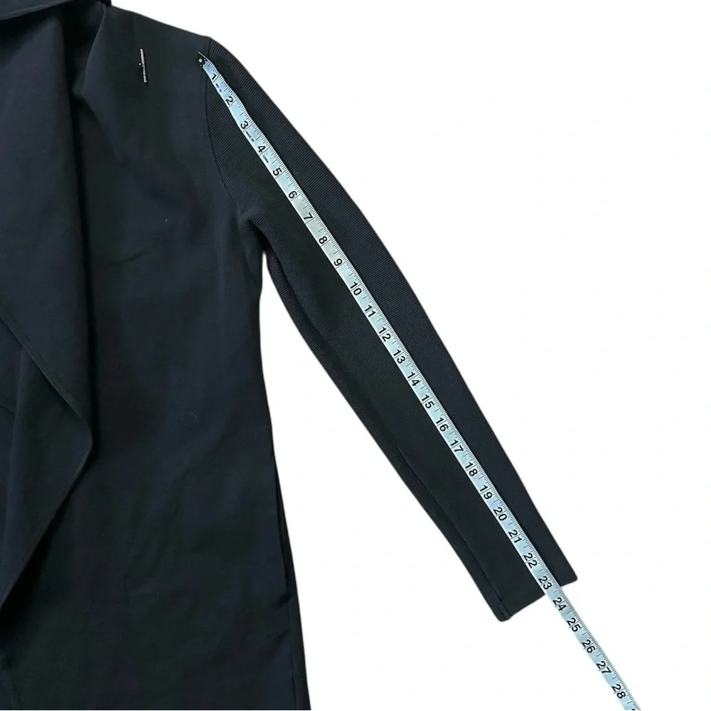 TASC Performance Midtown Wrap Organic Cotton & Bamboo Blend Sweater Black Small - Picture 10 of 12